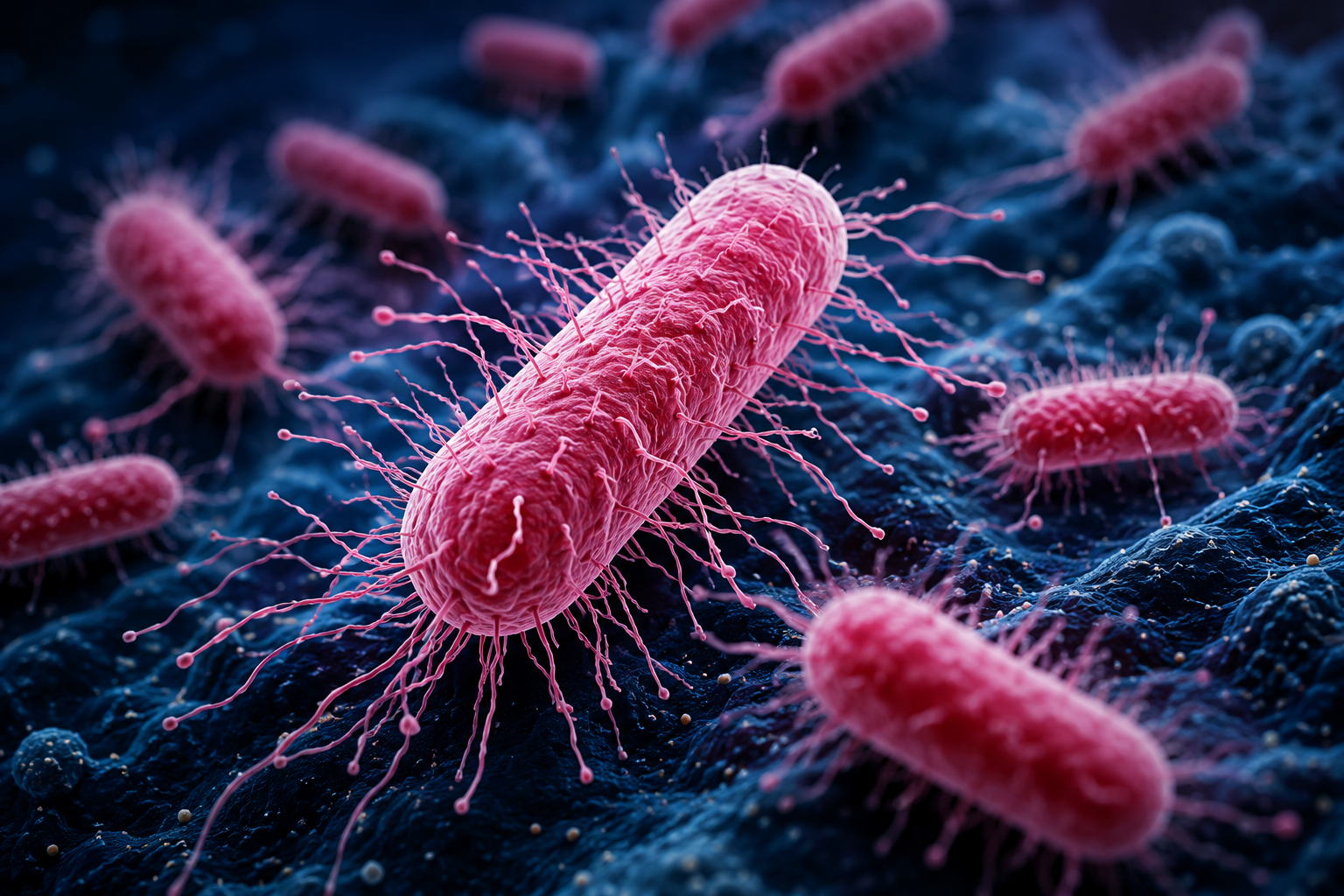 Escherichia coli temsili bilimsel görseli