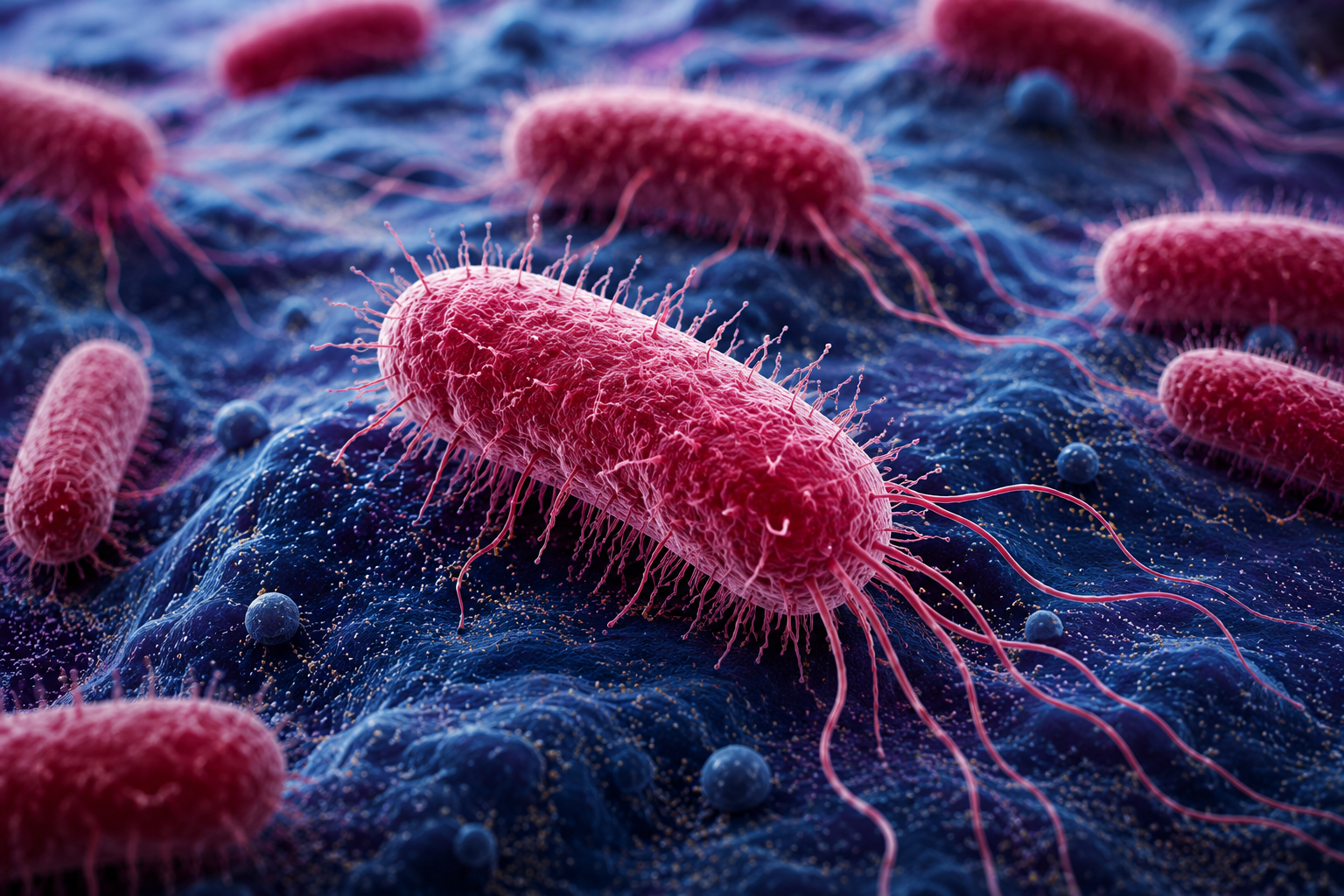 Escherichia coli temsili mikrobiyolojik görseli